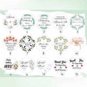 Wedding, thank you Round Circle Stickers